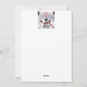 クリスマス信じ雪だるまの魔法冬 シーズンカード (裏面)