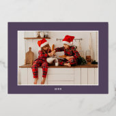 クリスマス信じ魔法の写真2枚 箔シーズンカード (裏面)