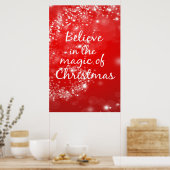 クリスマス信じ24x36の魔法で ポスター (キッチン)
