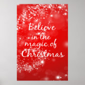 クリスマス信じ24x36の魔法で ポスター (正面)