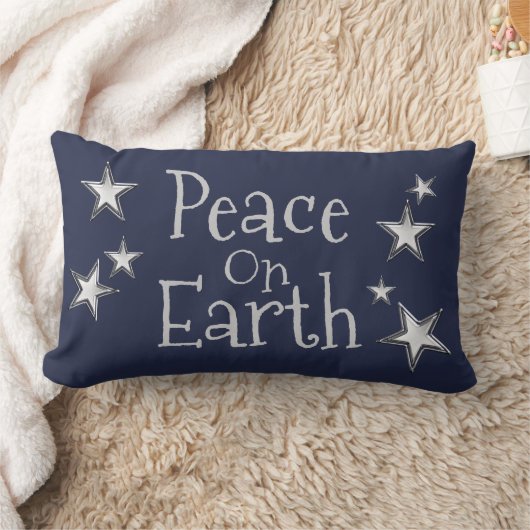 クリスマス信仰の平和と名の枕 ランバークッション (ブランケット)