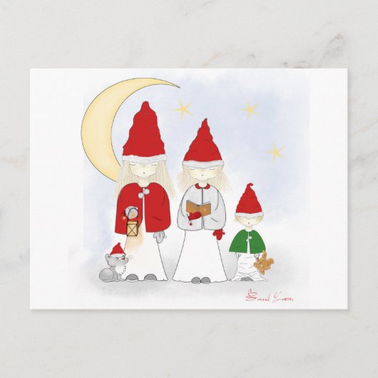 クリスマス兄弟姉妹はがき シーズンポストカード (正面)