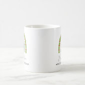 クリスマス先生のための虹のナイスリスト コーヒーマグカップ (中央)