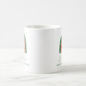 クリスマス先生のための虹色の素敵なリスト コーヒーマグカップ (中央)