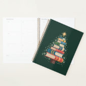 クリスマス先生の本のツリー クリスマスの読み物 休日 プランナー手帳 (ディスプレー)
