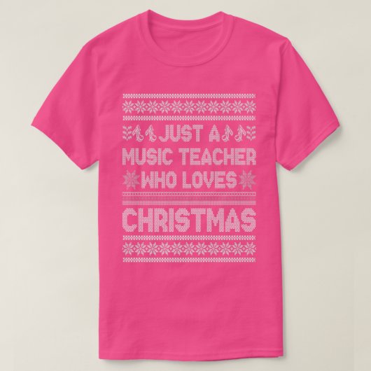 クリスマス先生を愛する音楽ミュージシャン Tシャツ (デザイン正面)