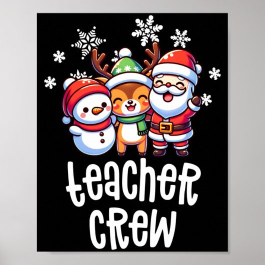 クリスマス先生クリューサンタ雪だるま休日 ポスター (正面)