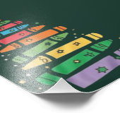 クリスマス先生クレヨンツリーキュートクリスマスライト フォトプリント            (角)