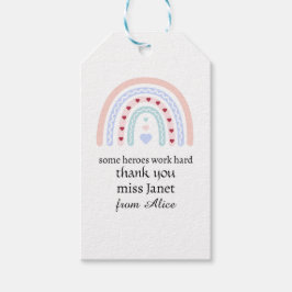 クリスマス先生サンキューパーソナライズされたヒーローギフト ギフトタグ
