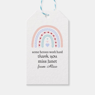 クリスマス先生サンキューパーソナライズされたヒーローギフト ギフトタグ