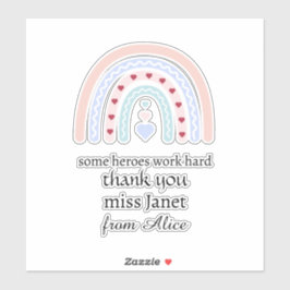 クリスマス先生サンキューパーソナライズされたヒーローギフト シール