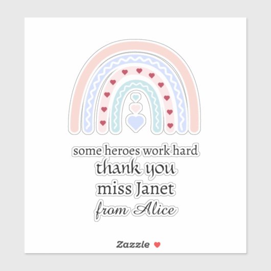 クリスマス先生サンキューパーソナライズされたヒーローギフト シール (シート)