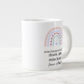 クリスマス先生サンキューパーソナライズされたヒーローギフト ジャンボコーヒーマグカップ (正面右)