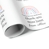 クリスマス先生サンキューパーソナライズされたヒーローギフト ラッピングペーパー (ロールコーナー)