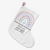 クリスマス先生サンキューパーソナライズされたヒーローギフト ラージクリスマスストッキング (正面 (吊り時))