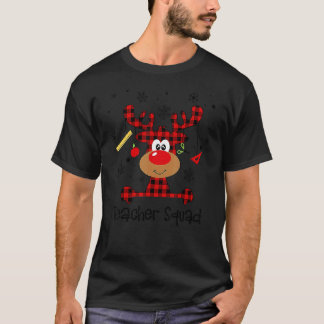 クリスマス先生スクワッドトナカイクリスマス先生Lif Tシャツ