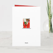 クリスマス先生トナカイヴィンテージレトロカード シーズンカード (裏面)