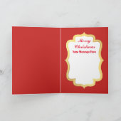 クリスマス先生トナカイヴィンテージレトロカード シーズンカード (内部)