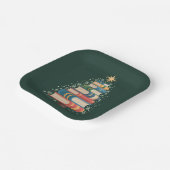 クリスマス先生ブックスツリークリスマス読ズホリデー ペーパープレート (傾斜あり)