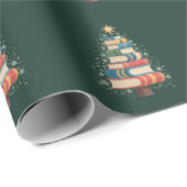 クリスマス先生ブックスツリークリスマス読ズホリデー ラッピングペーパー (ロールコーナー)