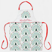 クリスマス先生レインボーニースのかわいい贈り物 エプロン (正面)