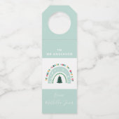 クリスマス先生レインボーニースのかわいい贈り物  ボトルネックタグ (正面)