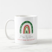 クリスマス先生レインボー ナイスリスト コーヒーマグカップ (左)