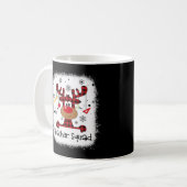 クリスマス先生分隊トナカイおもしろいト コーヒーマグカップ (正面左)