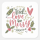 クリスマス先生引用文シール スクエアシール (正面)