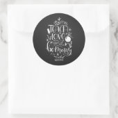 クリスマス先生書道引用文 ラウンドシール (バッグ)