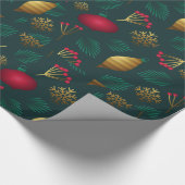 クリスマス光沢ラッピング紙 ラッピングペーパー (角)