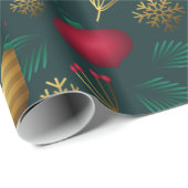 クリスマス光沢ラッピング紙 ラッピングペーパー (ロールコーナー)