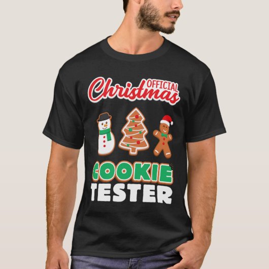 クリスマス公式クッキーテスターTクリスマスかわいいToddl Tシャツ (正面)