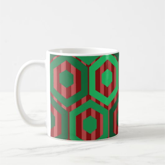 クリスマス六角形 コーヒーマグカップ (左)