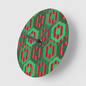 クリスマス六角形 ラウンド壁時計 (傾斜)