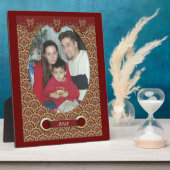 クリスマス写真のプラークビクトリアンデザイン フォトプラーク (側面)