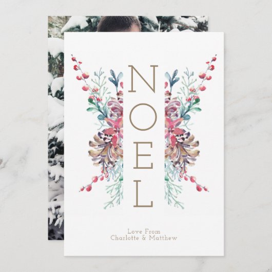 クリスマス写真の冬パーソナライズされたのクリスマス 招待状 (正面/裏面)