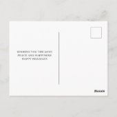 クリスマス写真の家族と家族への喜び ポストカード (裏面)