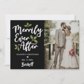 クリスマス写真の後を楽しく シーズンカード (正面)