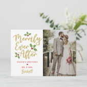 クリスマス写真の後を楽しく シーズンカード (スタンド正面)