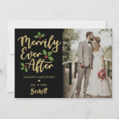 クリスマス写真の後を楽しく シーズンカード (正面)