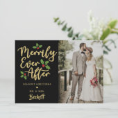 クリスマス写真の後を楽しく シーズンカード (スタンド正面)