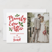 クリスマス写真の後を楽しく シーズンカード (正面)