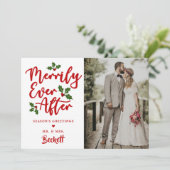 クリスマス写真の後を楽しく シーズンカード (スタンド正面)