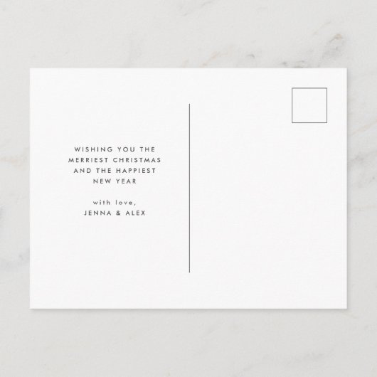 クリスマス写真の後を楽しく シーズンポストカード (裏面)