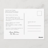 クリスマス写真の移動と新メリーしいアドレスの移動 ポストカード (裏面)