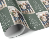 クリスマス写真の緑の休日 ラッピングペーパー (ロールコーナー)