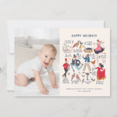 クリスマス写真の12日の可愛いホリデーカード シーズンカード (正面)