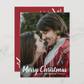 クリスマス写真はがき |あいさつカスタム文 ポストカード (正面/裏面)
