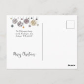 クリスマス写真はがき – オーナメント ポストカード (裏面)